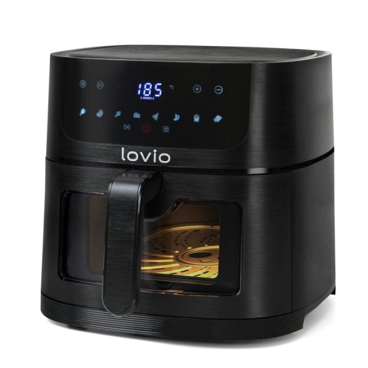Karšto oro gruzdintuvė su garų funkcija Lovio PureFry XL Smart, 6 l, juoda