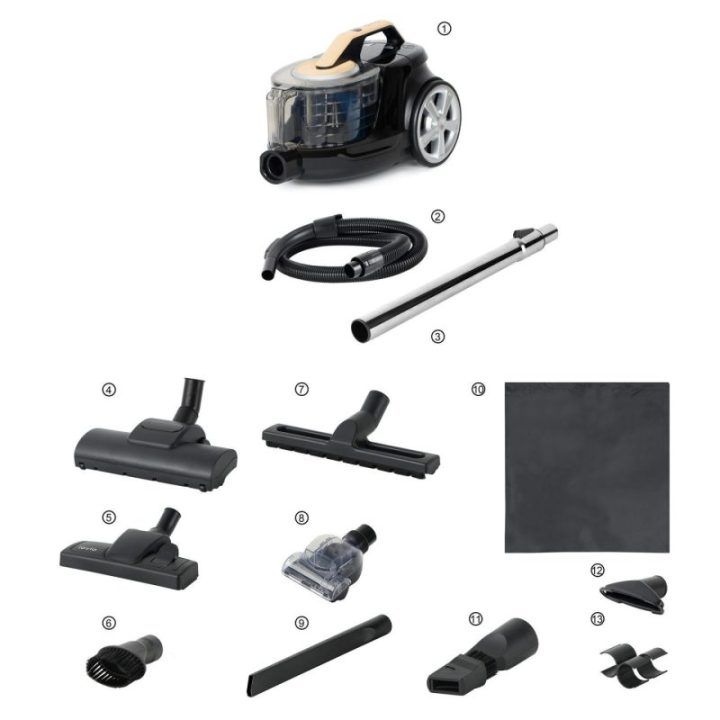 Dulkių siurblys be maišelio Lovio VacuuFlex L Plus, 3 l, 899 W
