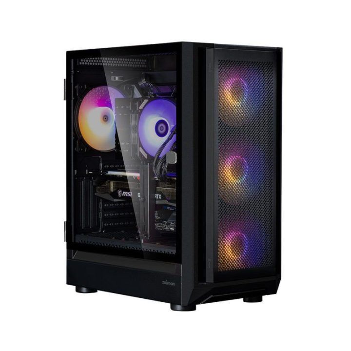 Kompiuterio korpusas su 4 RGB ventiliatoriais Zalman i6, juodas