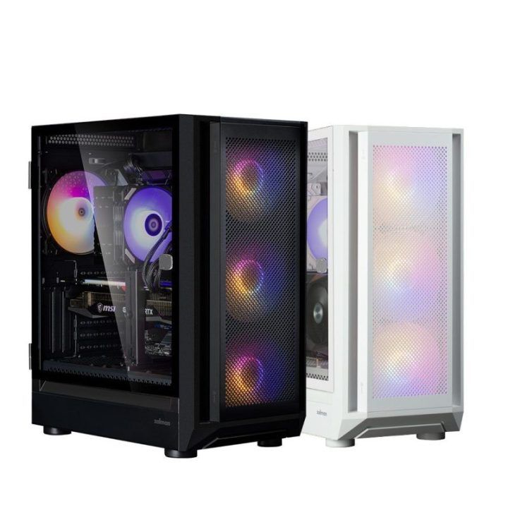 Kompiuterio korpusas su 4 RGB ventiliatoriais Zalman i6, juodas