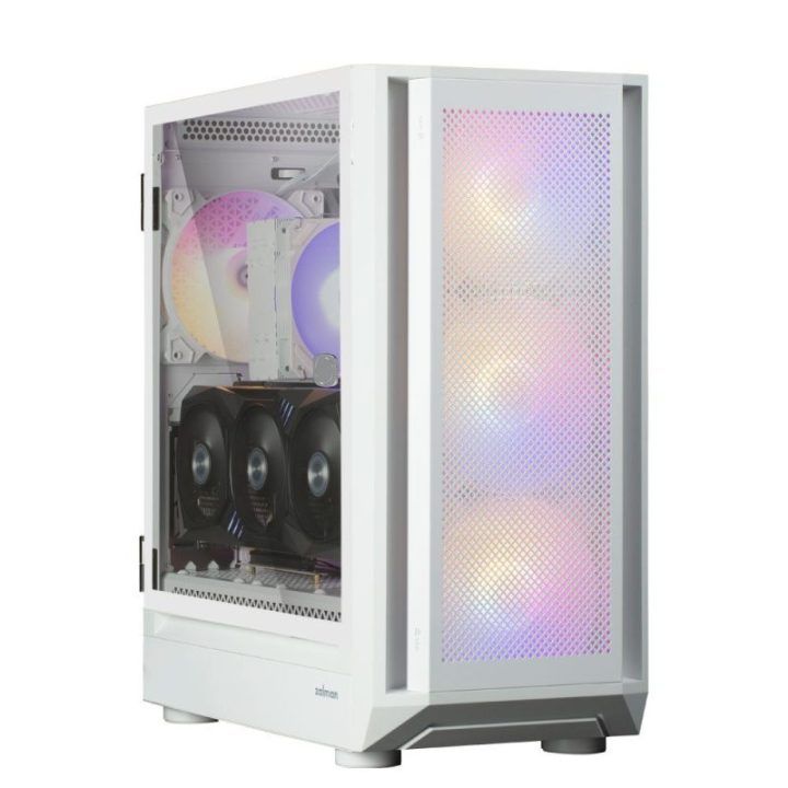 Kompiuterio korpusas su 4 RGB ventiliatoriais Zalman i6, baltas