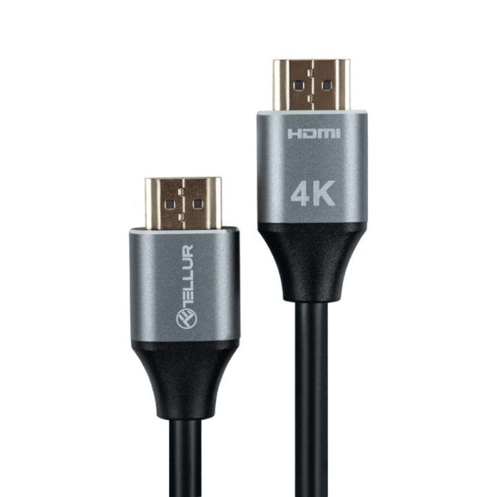 HDMI 2.0 kabelis su 4K ir Ethernet Tellur, 18 Gb/s, 3 m, juodas