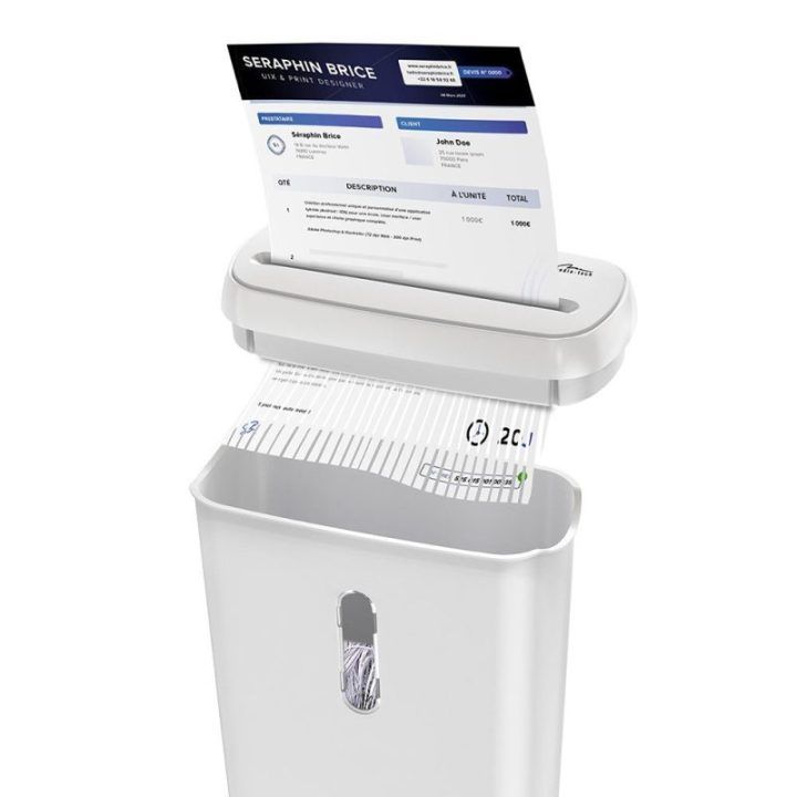 Dokumentų ir kredito kortelių smulkintuvas Media-Tech MT223, 8 l, baltas
