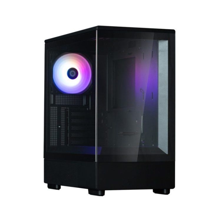 MATX formato mini bokšto kompiuterio korpusas su ARGB ventiliatoriumi Zalman P10, juodas