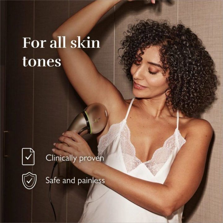 IPL epiliatorius su 360° pasukama galvute Silk’n 7, aukso spalvos