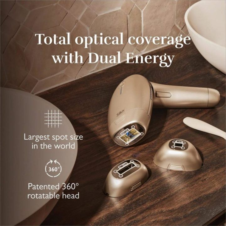 IPL epiliatorius su 360° pasukama galvute Silk’n 7, aukso spalvos