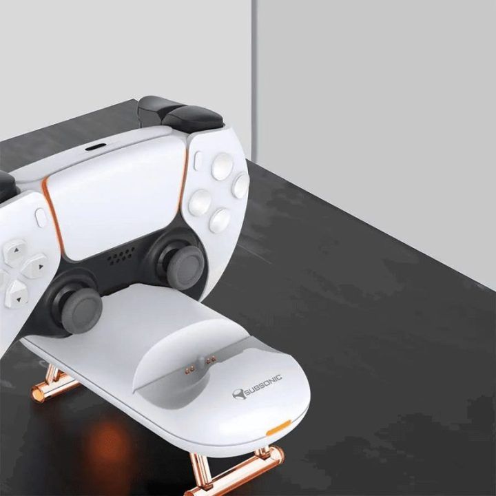 Valdiklių įkrovimo stotelė PS5 ir PS5 Slim Subsonic Duo Led Dock, 2 valdikliams