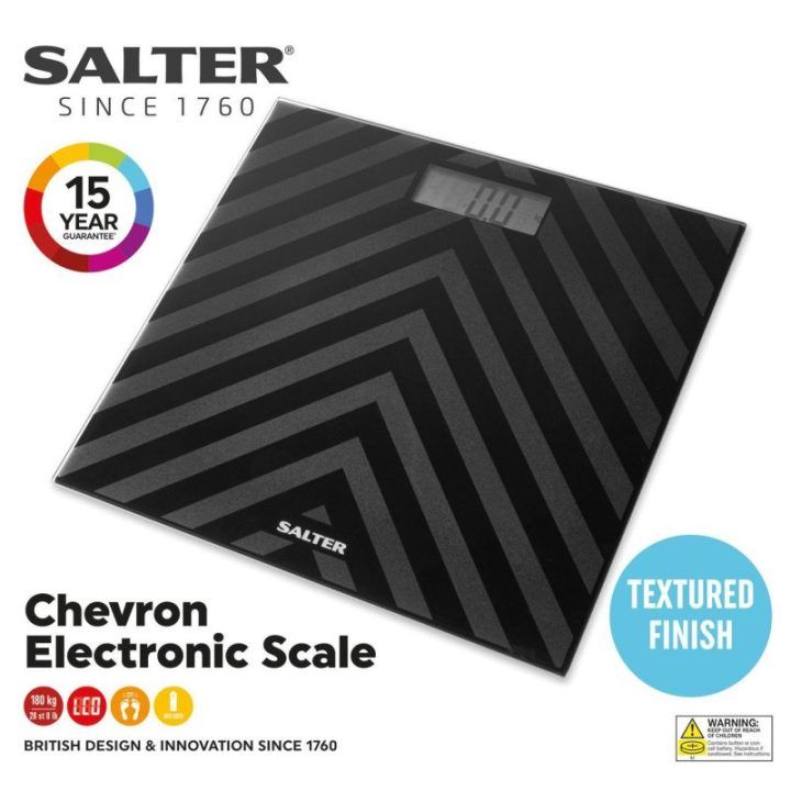 Skaitmeninės vonios svarstyklės Salter Chevron Two Tone, 180 kg, juodos