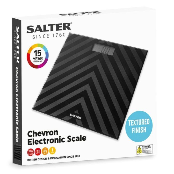 Skaitmeninės vonios svarstyklės Salter Chevron Two Tone, 180 kg, juodos