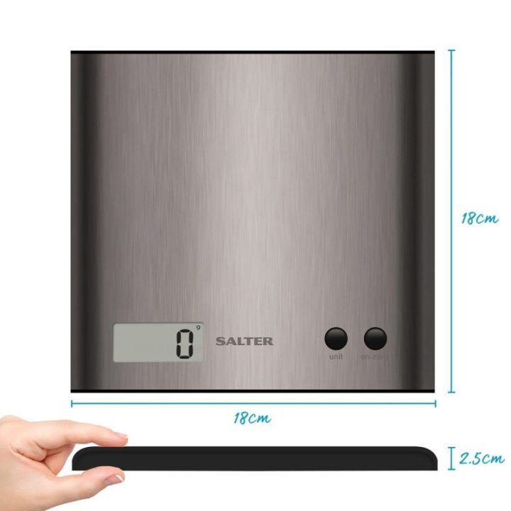 Skaitmeninės virtuvinės svarstyklės Salter SSDRCEU16 Pro, 3 kg, sidabro spalvos