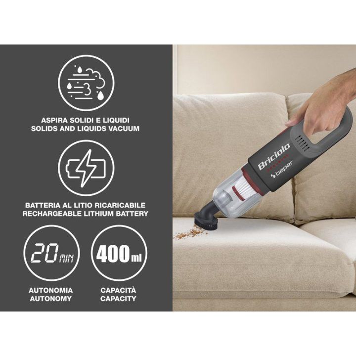Kompaktiškas rankinis dulkių siurblys Beper P202ASP401, 400 ml