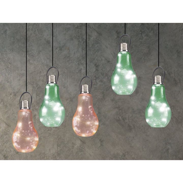 Saulės energija įkraunamų mini LED šviestuvų rinkinys Beper P207OUT001, 10 vnt