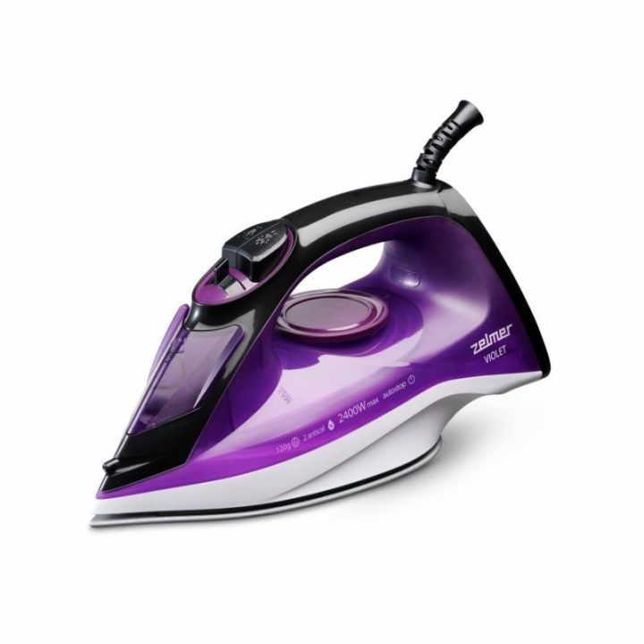 Garų lygintuvas su keramine pado plokšte Zelmer ZIR1515, 2400 W, violetinis
