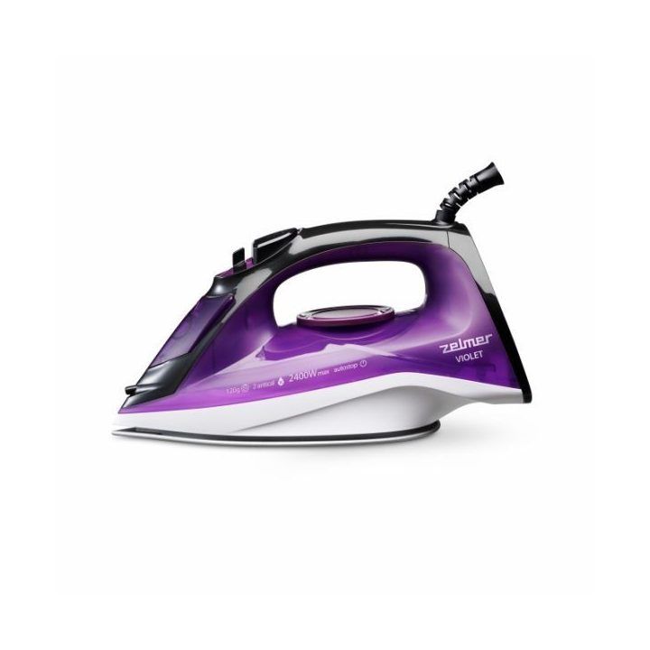 Garų lygintuvas su keramine pado plokšte Zelmer ZIR1515, 2400 W, violetinis