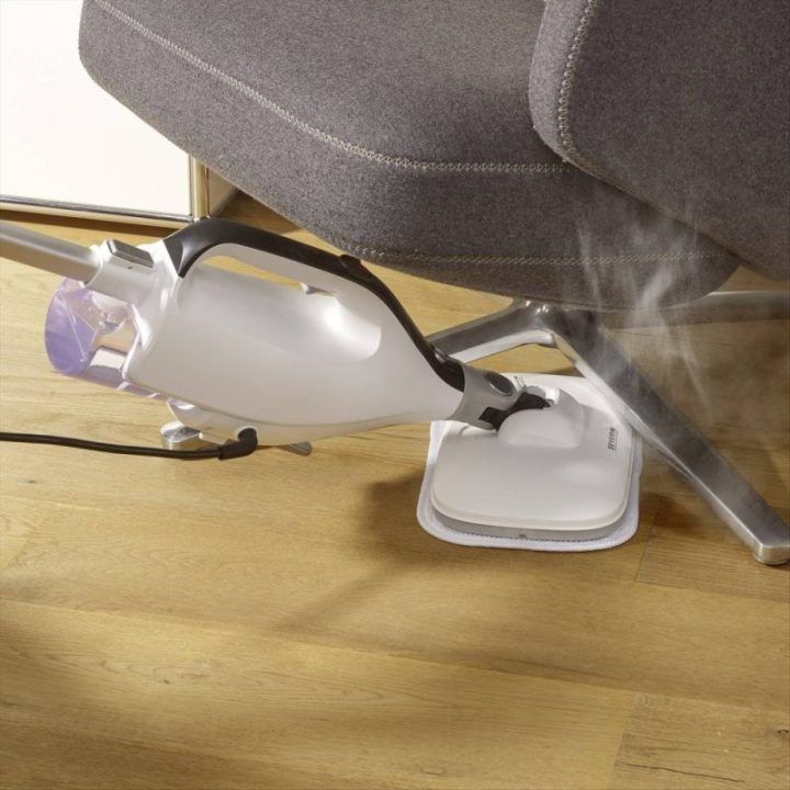 Garų šluota Severin SC 7145, 1400 W, 9 m, juoda su balta