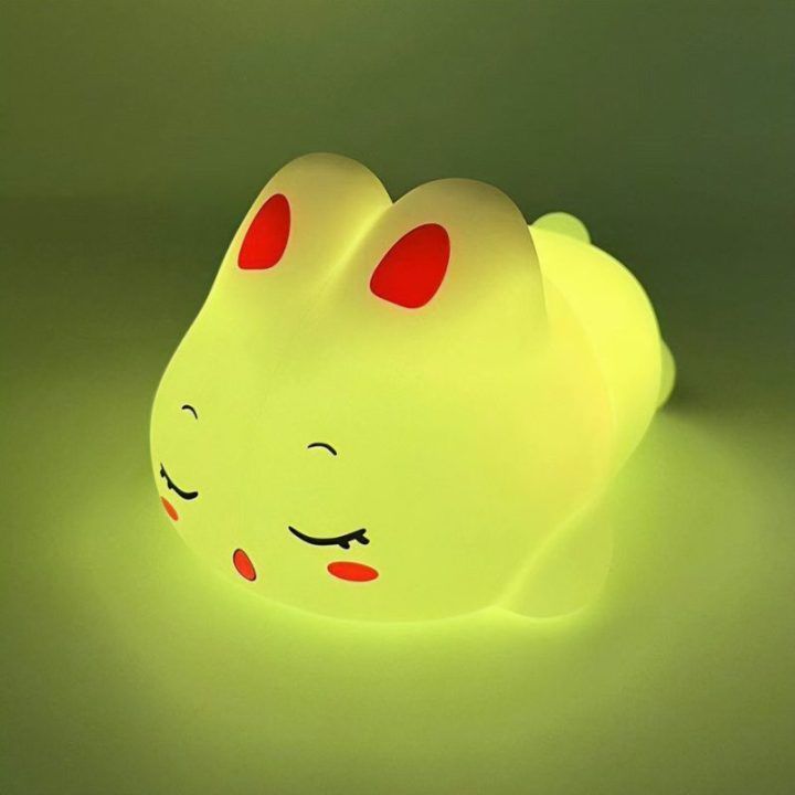 PAVADINIMAS: Vaikiška LED naktinė lemputė su triušio motyvu Media-Tech Dreaming Bunny, 17 spalvų