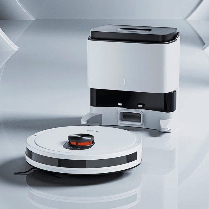 Robotas dulkių siurblys su grindų plovimo funkcija Xiaomi ROIDMI EVE CC, baltas