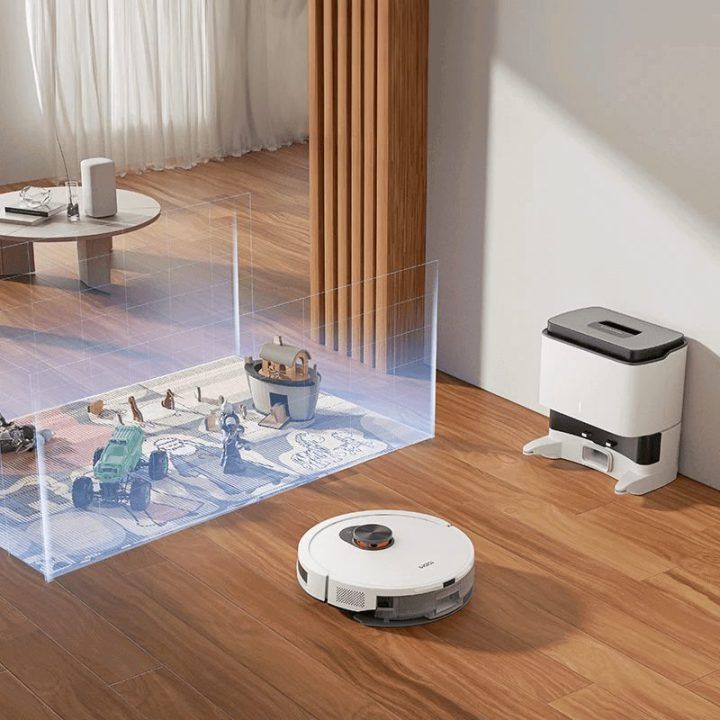 Robotas dulkių siurblys su grindų plovimo funkcija Xiaomi ROIDMI EVE CC, baltas
