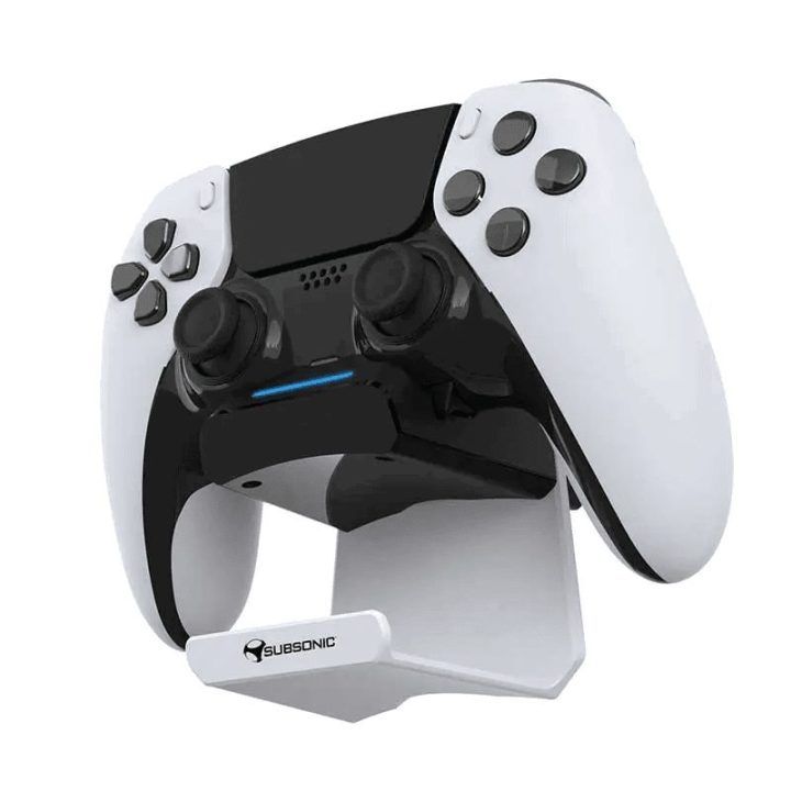 Valdiklio įkrovimo stotelė PS5 ir PS5 Slim konsolėms su išlankstomu ausinių laikikliu Subsonic