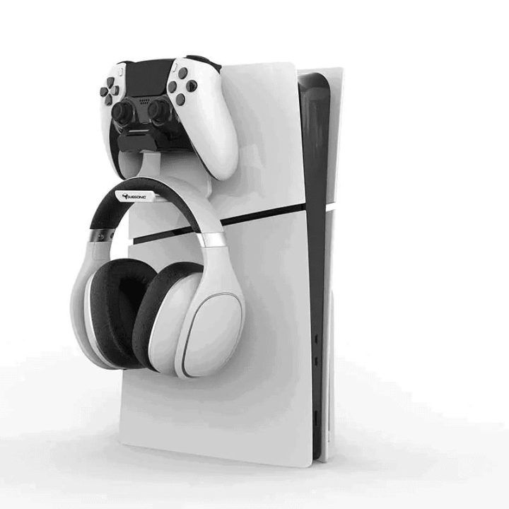 Valdiklio įkrovimo stotelė PS5 ir PS5 Slim konsolėms su išlankstomu ausinių laikikliu Subsonic