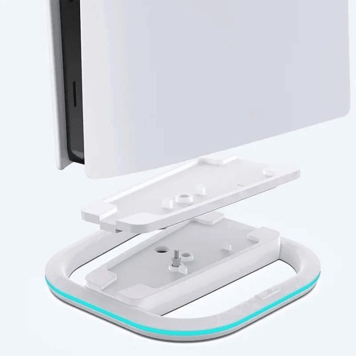 Vertikalus PS5 ir PS5 Slim konsolių stovas su programuojamu RGB LED apšvietimu Subsonic SA5686