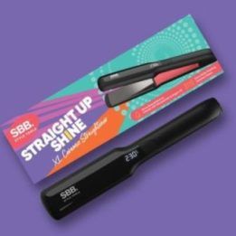 Plaukų tiesintuvas su plačiomis keraminėmis plokštelėmis SBB Straight Up Shine XL