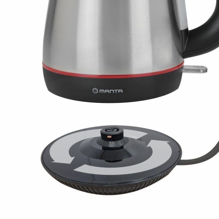 Elektrinis virdulys Manta KTL9410, 1,7 l, 2200 W, sidabro spalvos