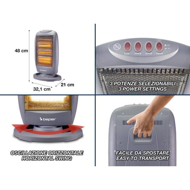 Halogeninis šildytuvas Beper P203PAN011, 1200 W