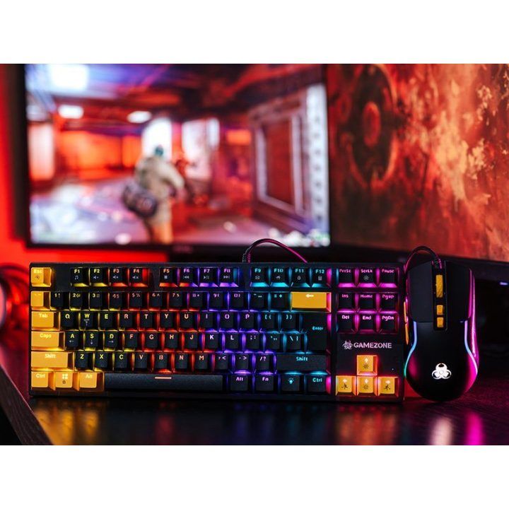 Žaidimų klaviatūros ir pelės rinkinys Tracer GameZone Hornet87, USB