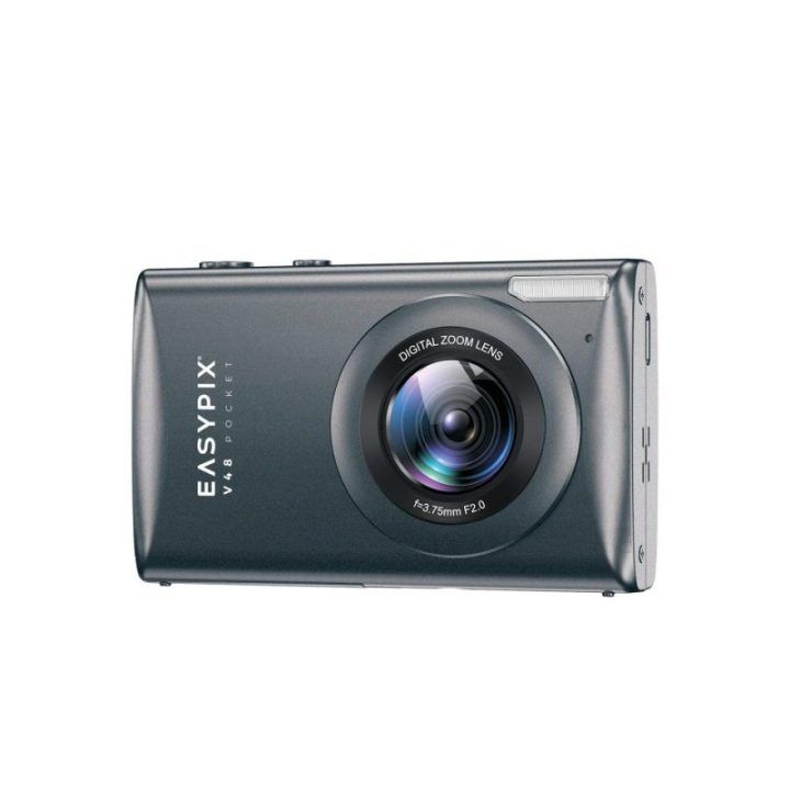 Skaitmeninis fotoaparatas Easypix V48 Pocket su 18× priartinimu, antracito spalvos
