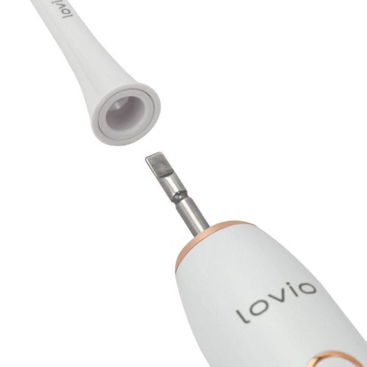 Garsinis dantų šepetėlis Lovio SonicProtect PRO, baltas
