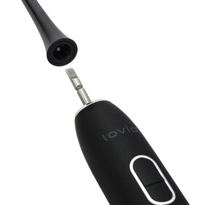 Garsinis dantų šepetėlis Lovio SonicProtect PRO, juodas