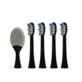 Elektrinio dantų šepetėlio galvutės su vidutinio kietumo šereliais Lovio SonicProtect PRO, 5 vnt., juodos