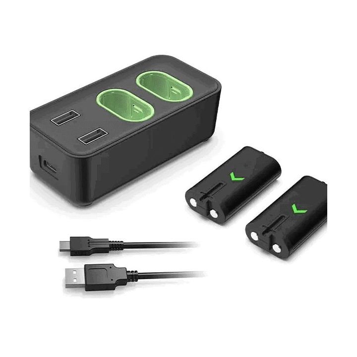 Xbox valdiklių įkroviklis ir USB 2.0 šakotuvas Subsonic SA5704-SX, 2 × 1200 mAh