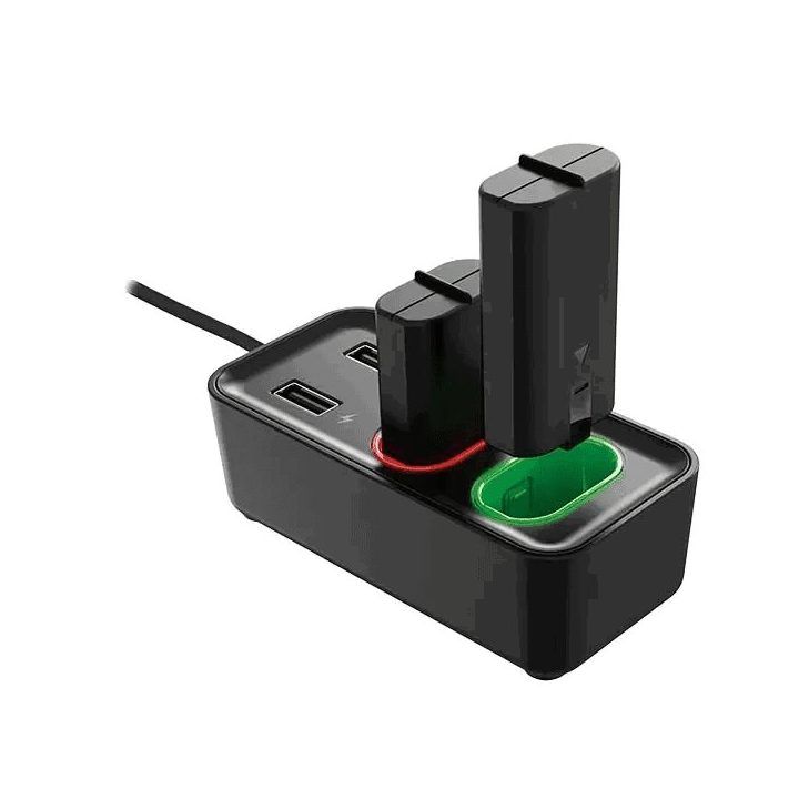 Xbox valdiklių įkroviklis ir USB 2.0 šakotuvas Subsonic SA5704-SX, 2 × 1200 mAh