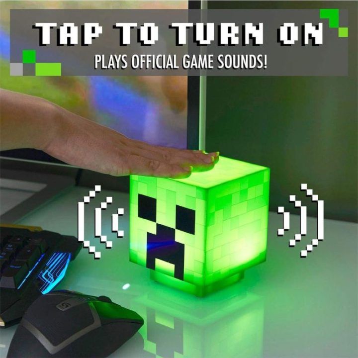 Dekoratyvinis šviestuvas su Minecraft Creeper personažu Paladone, 11 cm