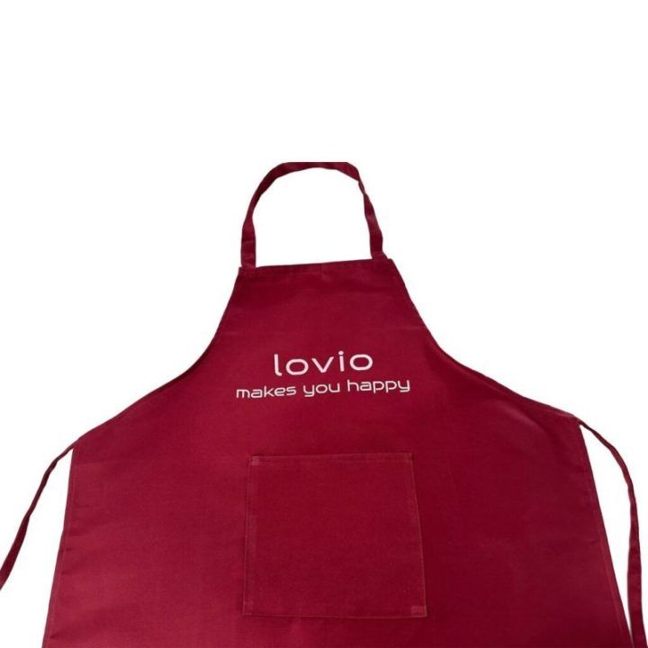 Vandeniui atspari prijuostė Lovio LVFAR001RD, 75 × 65 cm, raudona
