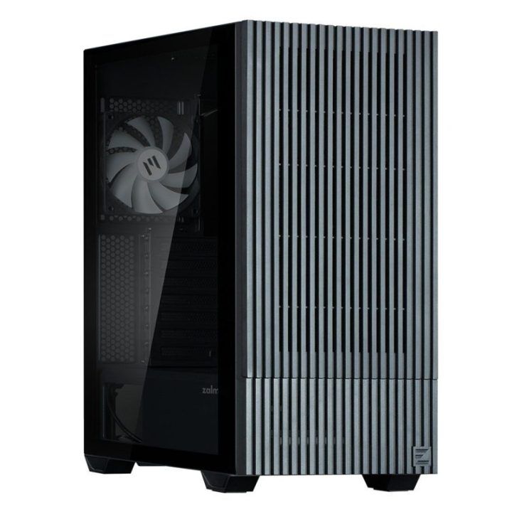 ATX kompiuterio korpusas su 15,6 colio ekranu Zalman Z10 DS, 1 × 120 mm ARGB ventiliatorius, juodas