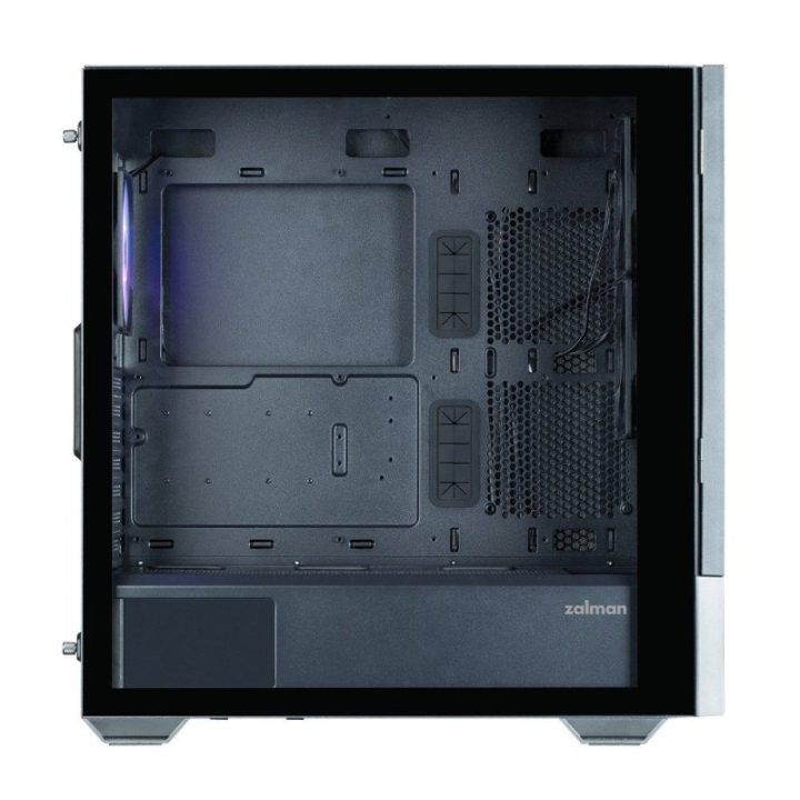 ATX kompiuterio korpusas su 15,6 colio ekranu Zalman Z10 DS, 1 × 120 mm ARGB ventiliatorius, juodas
