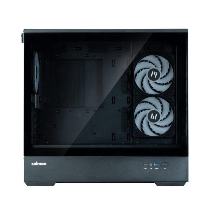 Kompiuterio korpusas mATX su 3 × 120 mm ARGB ventiliatoriais Zalman P30 V2, juodas