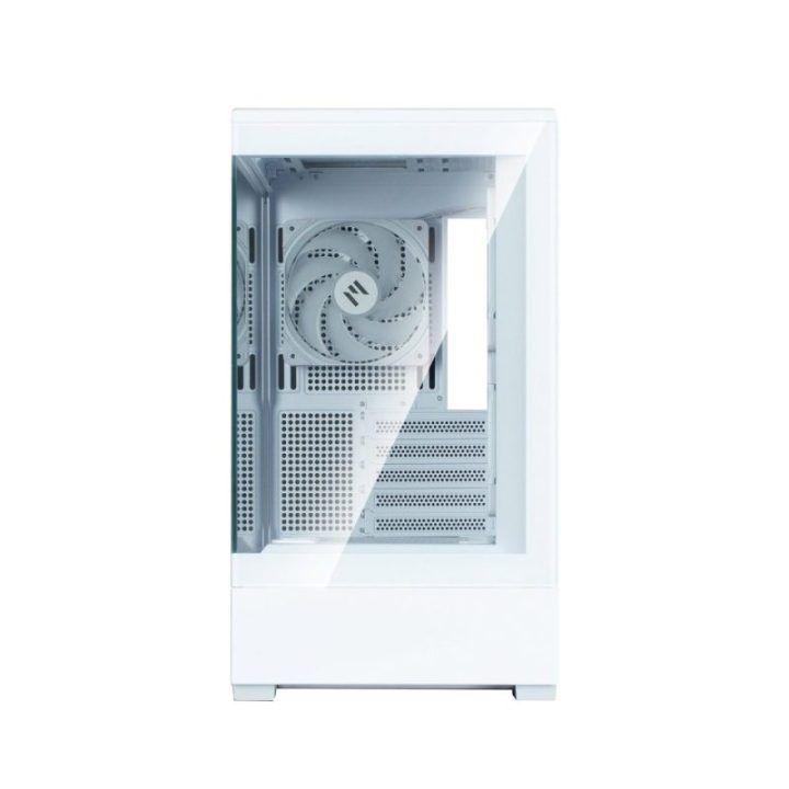 MATX kompiuterio korpusas su 3 × 120 mm ARGB ventiliatoriais Zalman P30 V2, baltas