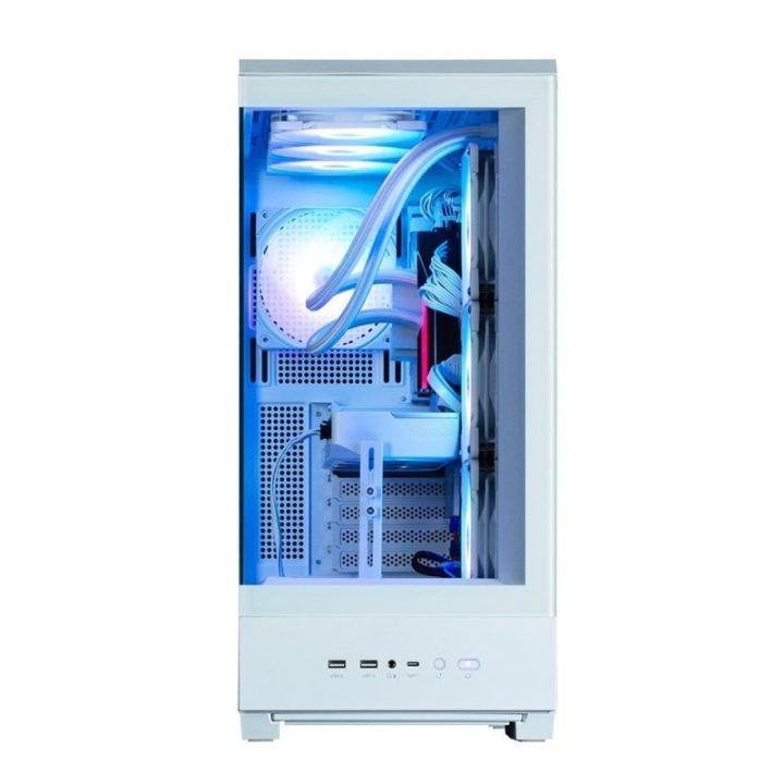ATX vidutinio bokšto kompiuterio korpusas su 4 × 120 mm ARGB ventiliatoriais Zalman P50 DS, baltas