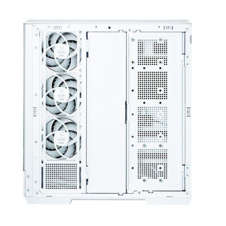 ATX vidutinio bokšto kompiuterio korpusas su 4 × 120 mm ARGB ventiliatoriais Zalman P50 DS, baltas