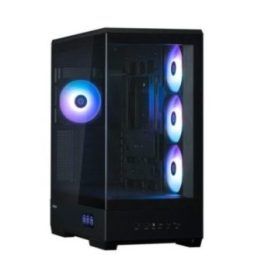 Vidutinio dydžio ATX kompiuterio korpusas su 4 × 120 mm ARGB ventiliatoriais Zalman P50 DS, juodas