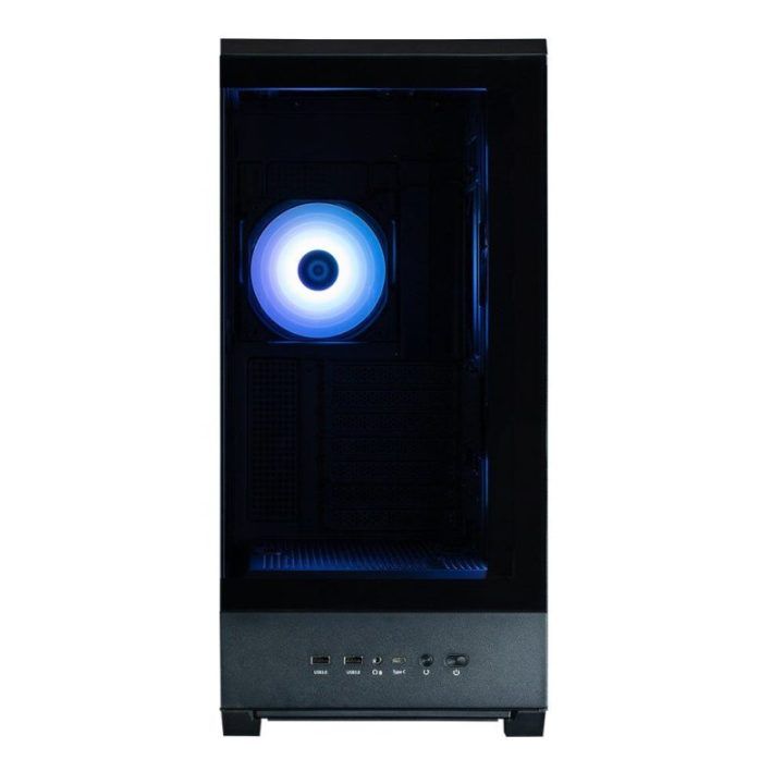 Vidutinio dydžio ATX kompiuterio korpusas su 4 × 120 mm ARGB ventiliatoriais Zalman P50 DS, juodas