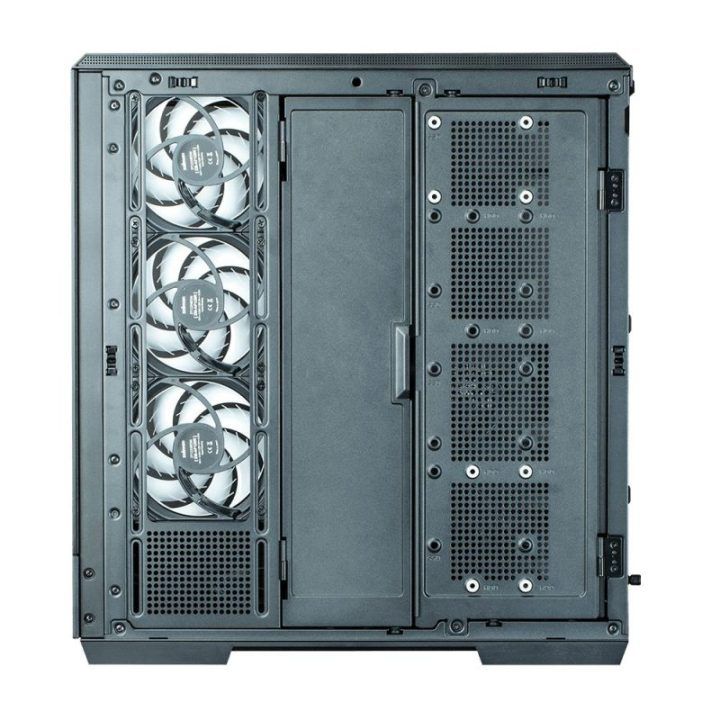 Vidutinio dydžio ATX kompiuterio korpusas su 4 × 120 mm ARGB ventiliatoriais Zalman P50 DS, juodas