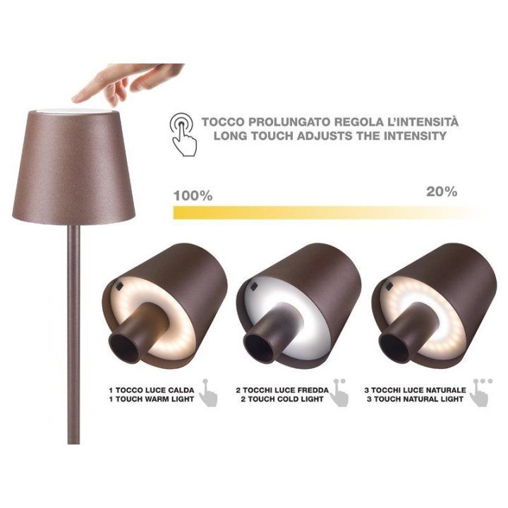 Lietimu valdoma stalinė lempa su 33 mm buteliuko adapteriu Beper P201UTP120