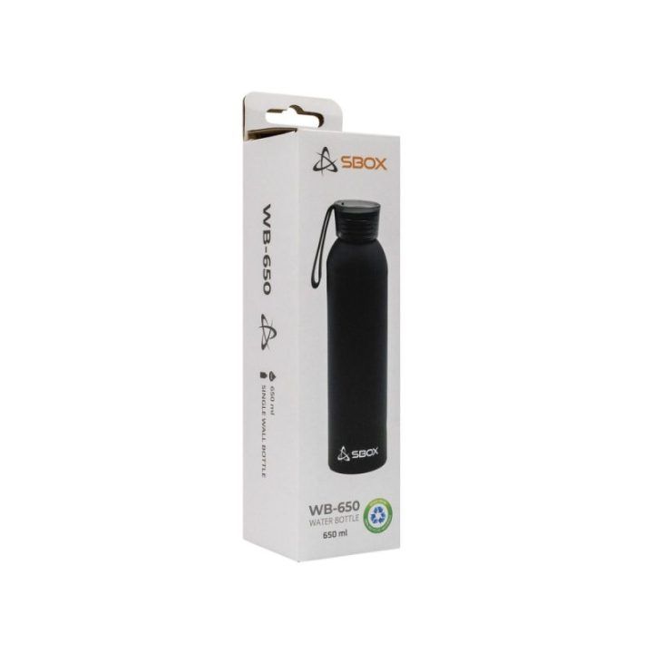 Gertuvė kelionėms Sbox WB-650, 650 ml, juoda