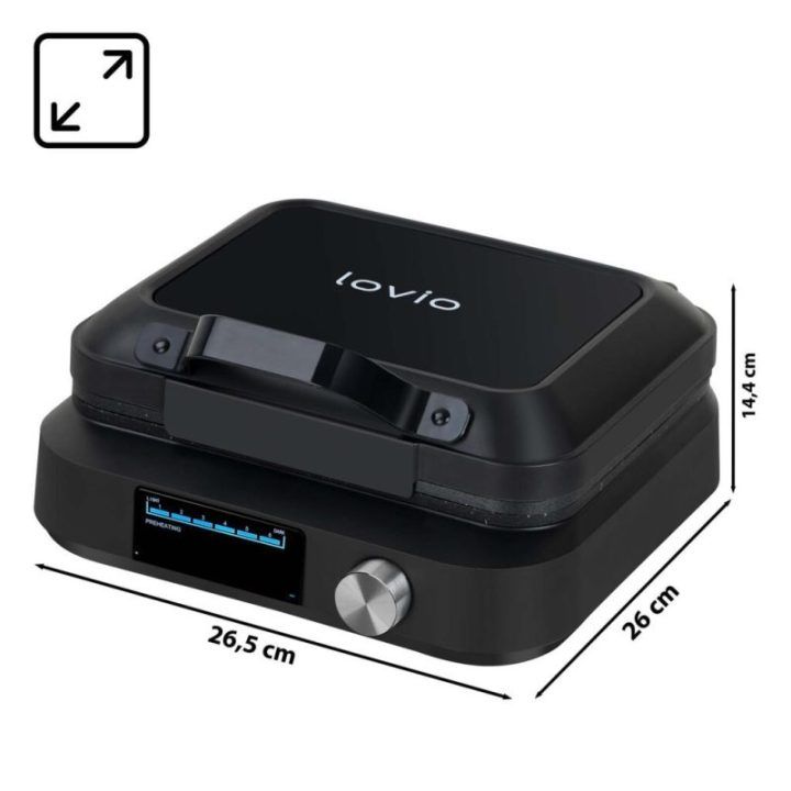 Vaflinė Lovio LVWF002BK, 1500 W, juoda