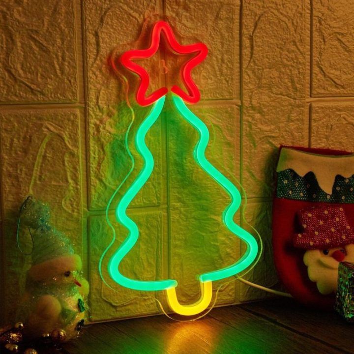 Kalėdų eglutės formos LED neoninis šviestuvas Manta SNL106MT